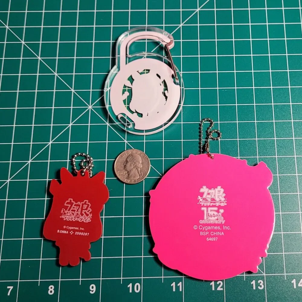 Mihono Bourbon - Uma Musume Keychain & Carabiner 3pc Set